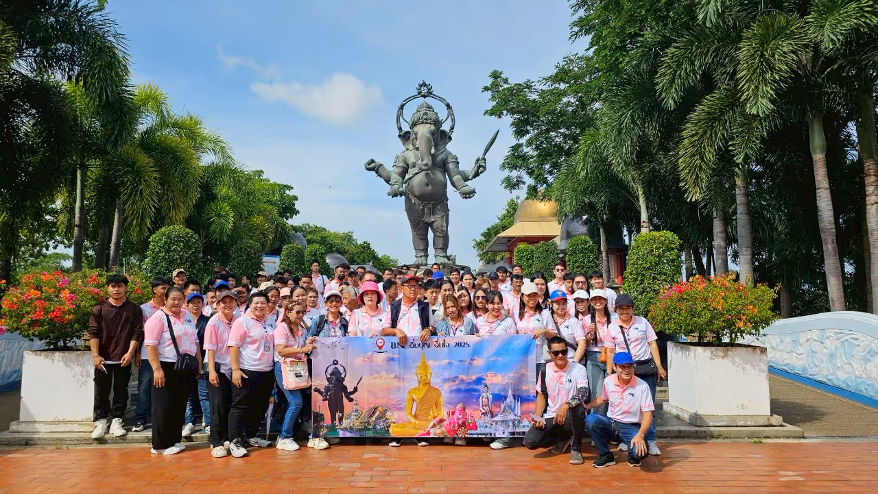 บริษัทจัดกิจกรรมพาพนักงานไหว้พระทำบุญ เสริมสิริมงคลให้กับทีมงานจ.ฉะเชิงเทรา เมื่อวันที่ 26 กรกฏาคม 2568